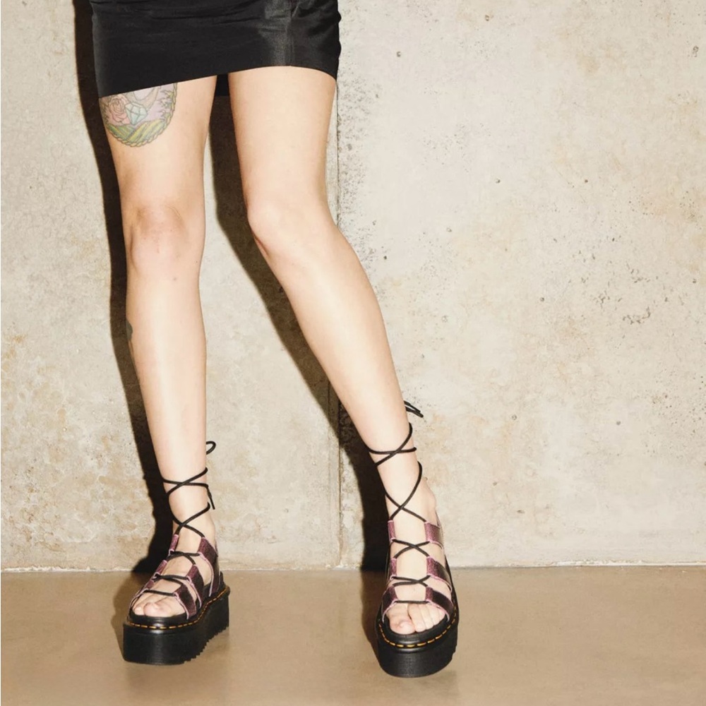 Dr. Marten Nartilla Purple Flatform Sandals Size 10 - Picture 7 of 16